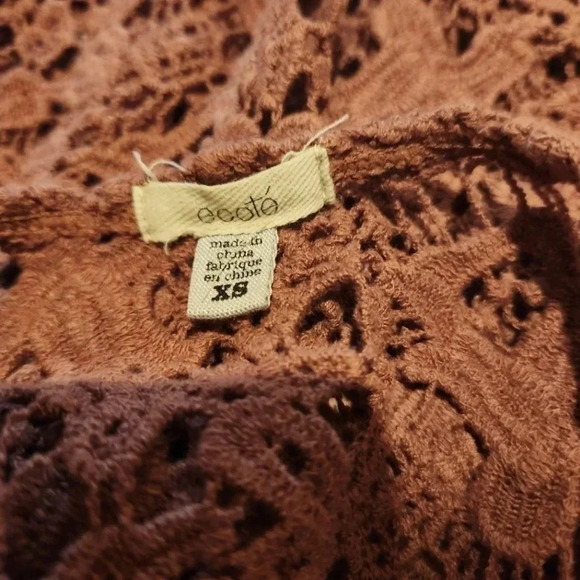 ECOTE purple crochet knit flowy sleeveless boho top Size XS - Picture 3 of 4